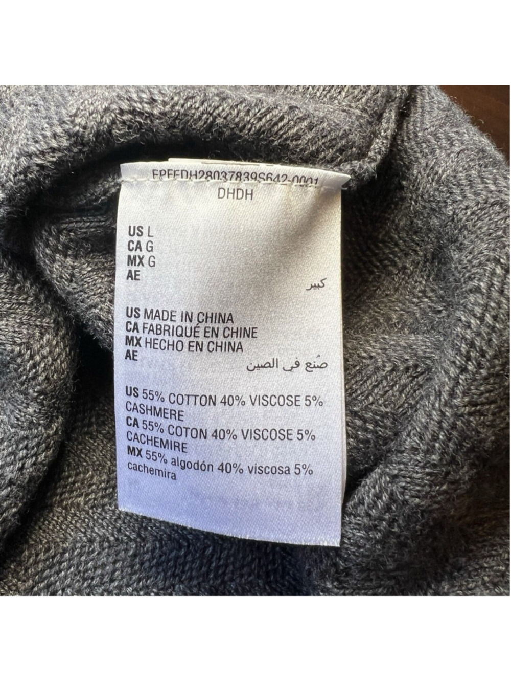 Tasso Elba Grey Button Front Cotton Cashmere Cardigan Sweater Mens size Large - Picture 11 of 11